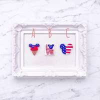 Red White And Blue Mouse Head/BC - CHOOSE ONE