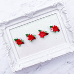 Red And Pink Poinsettia Flower Cluster/KC