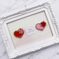 Pink & Red Floral Heart/BC - CHOOSE ONE