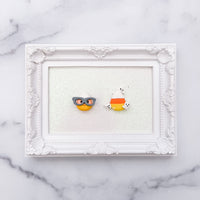 Candy Corn Glasses & Candy Corn Tiny Ghost/BC - CHOOSE ONE