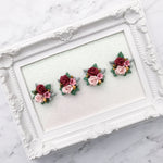 Berry Red & Pink Flower Cluster