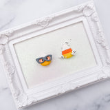 Candy Corn Glasses & Candy Corn Tiny Ghost/BC - CHOOSE ONE