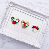 Christmas Floral Mouse Head/BC - CHOOSE ONE