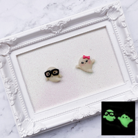 GLOW IN THE DARK Ghost With Glasses & Ghost With Pink Bow/EC - CHOOSE ONE