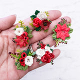Christmas Floral Clusters Style 1/KC - CHOOSE ONE
