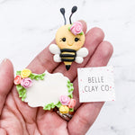 Personalize Your Own Floral Cameo & Pink Flower Bee/BC - CHOOSE ONE